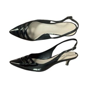 [SOLD] PATENT LEATHER KITTEN HEELS BY VIA SPIGA🖤🐈‍⬛ designed in Italy size 7W